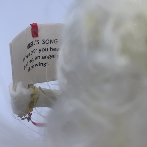 Kitschy Caroler Angle Feather Wings Handpainted Christmas Tree Ornament - Picture 6 of 7